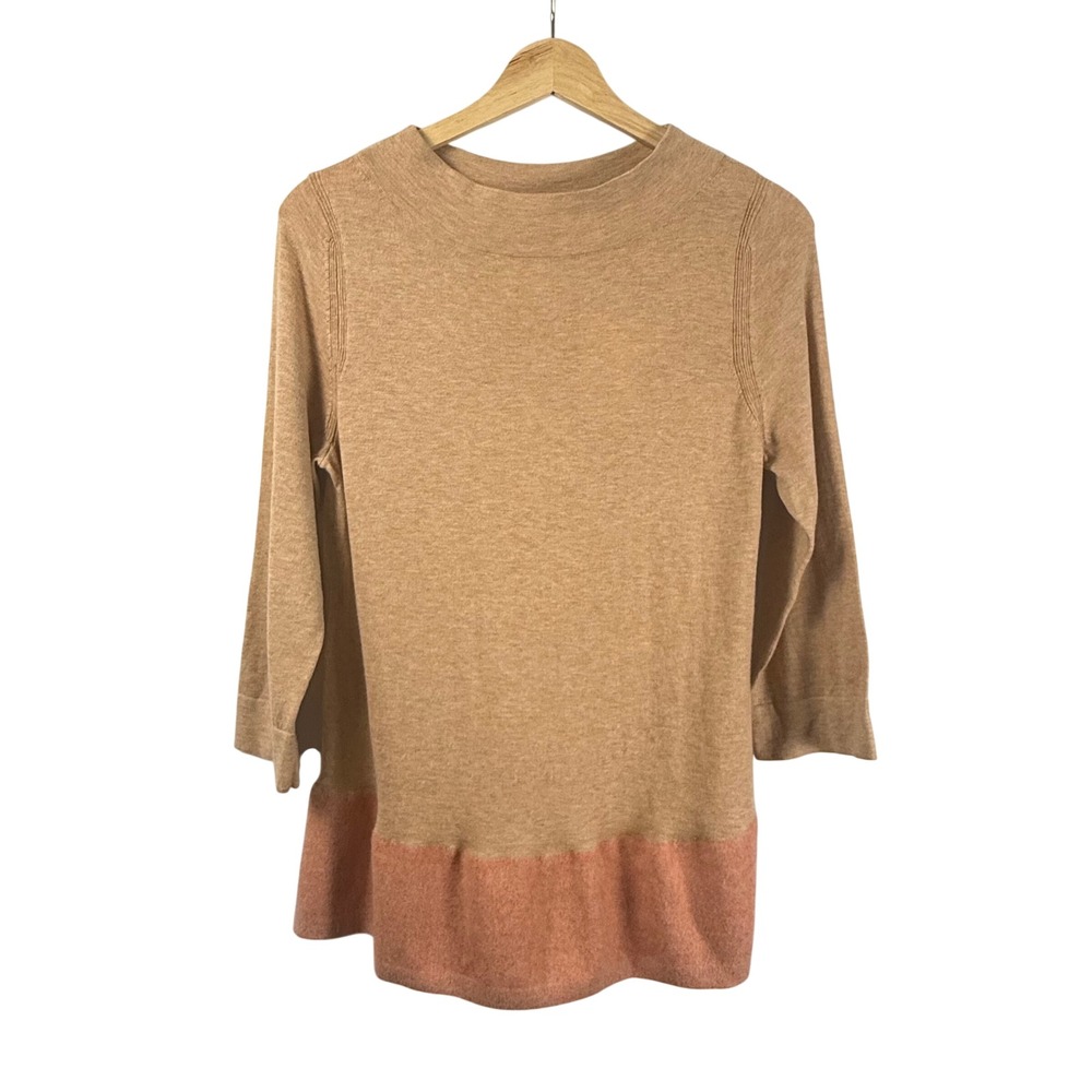 Angel of the North‎ Anthropologie Wool Cashmere Colorblock Sweater Womens S NWT